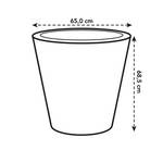 pure straight round 65cm blanc lin